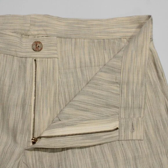 Italo Ferretti NWT Chino / Bermuda Shorts Size XL Beige Melange Cotton & Linen